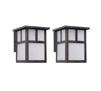 Aplique de Pared Exterior FORLIGHT OSAKA Rústico Japonés LED IP23 Marrón Óxido