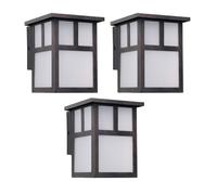 Aplique de Pared Exterior FORLIGHT OSAKA Rústico Japonés LED IP23 Marrón Óxido