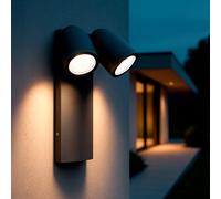 Aplique de Pared Exterior LED 12W Aluminio Abel Dos Focos