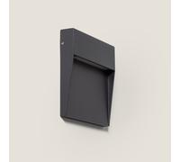 LEDKIA LIGHTING - Aplique de Pared Exterior LED 6.5W | Temperatura de Color Seleccionable | Diseño Cuadrado y Moderno | Aluminio Resistente nergética, Negro