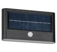 Aplique de pared exterior LED, 8W, híbrido solar, con sensor de luz y movimiento, color