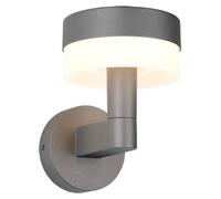 Aplique de pared exterior LED, aluminio, color antracita, altura 22,5 cm