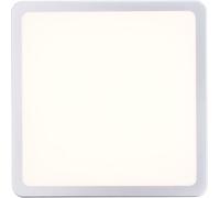 Aplique de pared exterior LED Brilliant Devora, plástico plateado, 12 W, IP65