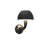 Aplique de Pared Exterior Led Moderno, Lámpara de Pared Exterior Minimalista Nórdica con Forma de Seta, Luminaria de Aluminio Fundido a Presión Negra Impermeable Ip65 para Villa, Patio, Porche, Entrad
