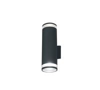 Aplique de pared exterior ROCK, color grafito, 2xE27, 60W, aluminio, dimensiones: 35x11x11 cm, IP44, marca Nowodvorski Lighting