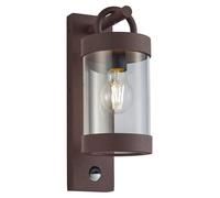 Trio-Leuchten Aplique exterior Sambesi 1xE27 28W sensor movimiento IP44 acabado óxido