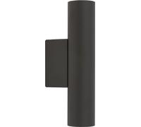 Aplique de pared FOURTY, color gris, 2 bombillas GU10 de 10W cada una, fabricado en metal, dimensiones: 18x4x7,5 cm, IP20, marca Nowodvorski Lighting