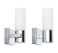 Aplique de pared Gemini (20 W, L x An x Al: 10,5 x 8,5 x 19,5 cm, Cromo, E14)