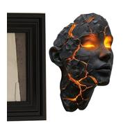 Aplique de pared genérico | Iluminación de pared alma agrietada | Ornamento gótico de resina interior con iluminación LED para decoración artística Lectura salón pasillo escalera
