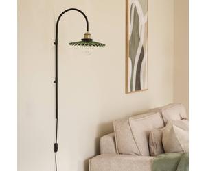 Aplique de pared Globen Lighting COBBLER, verde, altura 75 cm, cristal