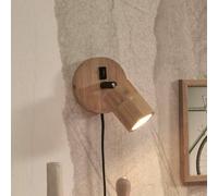 Aplique de pared GOOD & MOJO Java, con enchufe, 1 luz, color natural