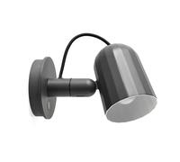 Aplique de pared HAY Noc Button, gris oscuro, metal, E14