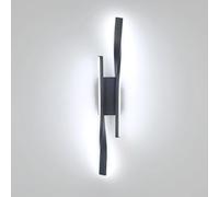 Aplique de pared interior LED, lámparas de pared lineales de 24W, luz cálida de 3000K, luz de pared moderna blanca para sala de estar M