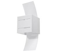 Aplique de pared Kinkiet G9, cuadrado, blanco, moderno, modelo Loreto, marca Sollux