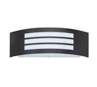 Aplique de pared lámpara exterior de metal IP44 E27 en color negro