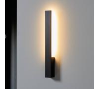 Aplique de pared LED Arcchio Ivano, 42,5 cm, negro, metal