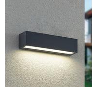Aplique de pared LED Arcchio Lengo, 25 cm, 1 luz, antracita, CCT