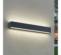 Aplique de pared LED Arcchio Lengo, 50 cm, 2 luces, antracita, CCT