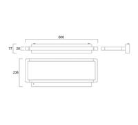 Aplique de pared LED Areum de Sylvania, 60 x 24 cm, blanco, 840, DALI