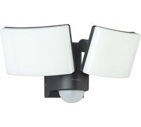 Aplique de pared LED con sensor de movimiento, 230V, IP65, 3200 lúmenes, luz blanca cálida, para exteriores. Foco, 3000K. Ideal para fachadas. Lámpara exterior, color antracita