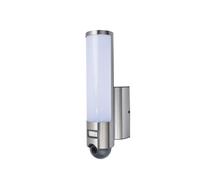 Aplique de pared led exterior con sensor crepuscular elara gris lutec gris de aluminio color luz cambiante cct 2700-6500k intensidad regulable ip44 1300 lm aplicación en dispositivo móvil