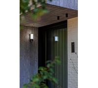 Aplique de pared led exterior con sensor de movimiento pollux lutec gris de aluminio color luz cambiante cct 2700-6500k intensidad regulable ip44 1200 lm