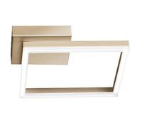 Aplique de pared LED Fabas Luce LB25 Bard, 2160 lúmenes, 3000K, color dorado mate