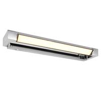 Aplique de pared LED FABRIZIO, plateado, 9W, pantalla blanca, 1000 lúmenes, aluminio, dimensiones: 6x50x11 cm, IP44, marca Trio
