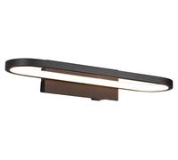 Aplique de pared LED Gianni de Trio Leuchten, metal negro mate, 17 vatios LED