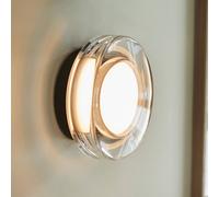 Aplique de pared LED Hugo de LOOM DESIGN, negro/transparente, Ø 17 cm, IP65 EC:EPREL:2691057