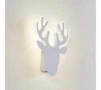 Aplique de pared LED Lindby, blanco, metal, reno