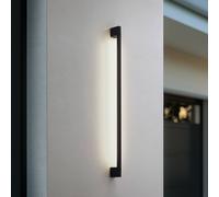 Aplique de pared LED Lindby Neano, 120 cm, negro, metal, IP54