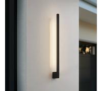 Aplique de pared LED Lindby Neano, 80 cm, negro, metal, IP54