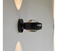 Aplique de pared LED LOOM DESIGN Optic, aluminio negro Ø 12 cm EC:EPREL:2069752