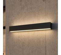 Aplique de pared LED Lucande Lengo, 50 cm, color antracita, luz hacia arriba y