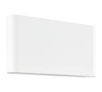 Aplique de pared LED moderno y elegante WELBIE, en color blanco. Iluminación ascendente y descendente. Lámpara de pared para iluminación de exteriores. Fabricada en metal y vidrio. 14 vatios, 1300 lúm