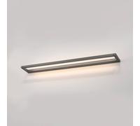 Aplique de pared LED PURE Puro, gris, 100 cm de ancho, aluminio, atenuador de