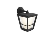 Aplique de pared led sin cables exterior econic philips hue gris de aluminio luz fría 6500k intensidad regulable ip44 1200 lm aplicación en dispositivo móvil