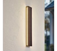 Aplique de pared LED solar Lindby Laarni, atenuable, IP54, negro