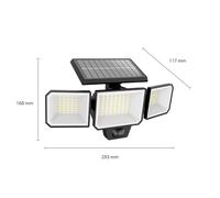Aplique de pared LED solar Philips Nysil, de 3 luces, con sensor