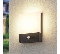 Aplique de pared LED Vanira de Lindby, antracita, aluminio, sensor, IP54