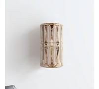 Aplique de pared Maytoni Facet, altura 25 cm, color dorado, cristal, E14