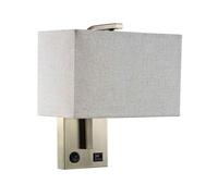 Abrila Agatha Cuero / Beige - Aplique Moderno 1Xe27