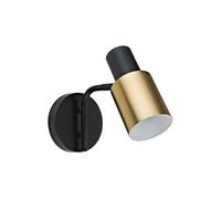 Aplique de pared metal color negro serie maena 10cm
