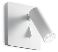 Aplique de pared moderno, metal blanco, LED, 3W, 3000K, luz cálida