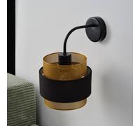 Aplique de pared OSRAM Decor Hornet, 1 luz, negro/dorado, E27