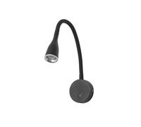 Aplique de pared policarbonato color negro serie crobat 8.6cm