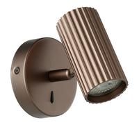 Eglo Portillo Lámpara de pared, para interior, iluminación para dormitorio con foco orientable, ideal como de lectura, fabricada en metal de color bronce y con casquillo GU10
