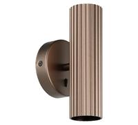 Eglo Portillo Lámpara de pared, para interior, iluminación de salón con foco orientado hacia arriba y abajo, fabricada en metal de color bronce y con casquillo GU10