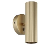 Eglo Portillo Lámpara de pared, para interior, iluminación de salón con foco orientado hacia arriba y abajo, fabricada en metal de color latón mate y con casquillo GU10